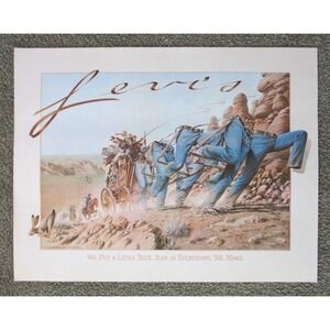 Vtg Levi's "We Put A Little Blue Jean In Everything‎ We Make" Stagecoach Poster